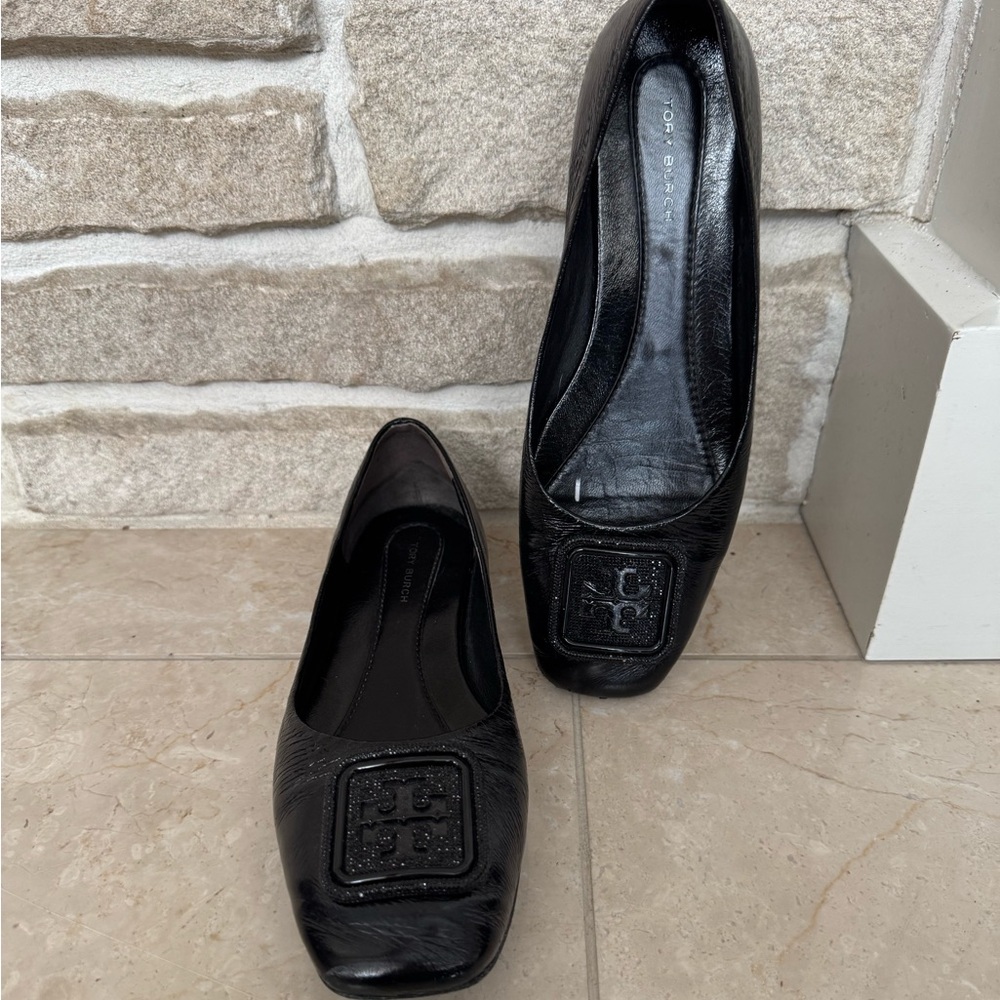 Tory Burch Georgia Pave Ballet Flat Black size 7